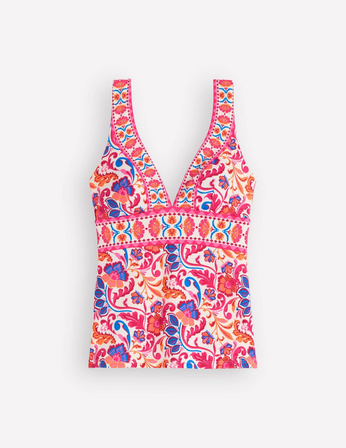 Porto Tankini Top-Pink Power, Flourishing Meadow